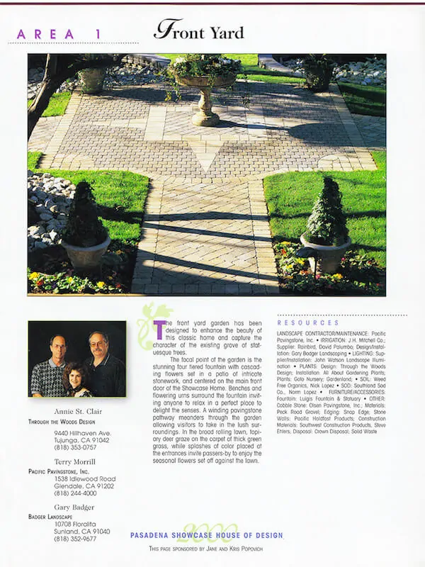 Pasadena Showcase House of Design spread 2000