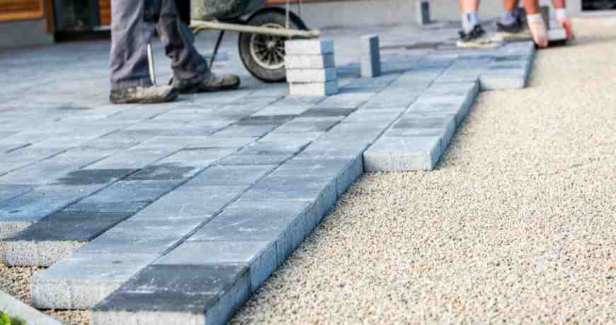 driveway paving stone installation